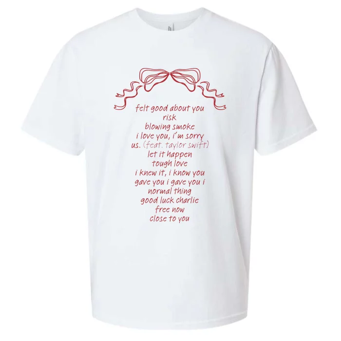 The Secret Of Us Tracklist Hoodie Gracie Abrams Sueded Cloud Jersey T-Shirt