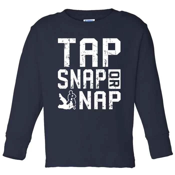 Tap Snap Or Nap Jiu Jitsu Hoodie Brazilian BJJ Gifts Toddler Long Sleeve Shirt