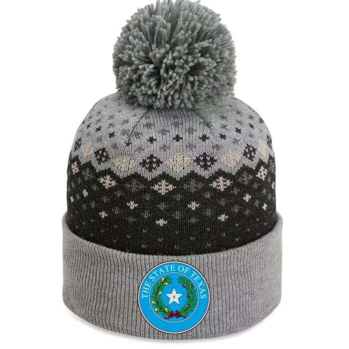 The State Of Texas Seal The Baniff Cuffed Pom Beanie