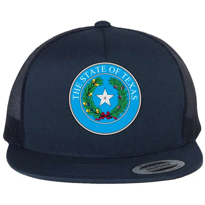 The State Of Texas Seal Flat Bill Trucker Hat