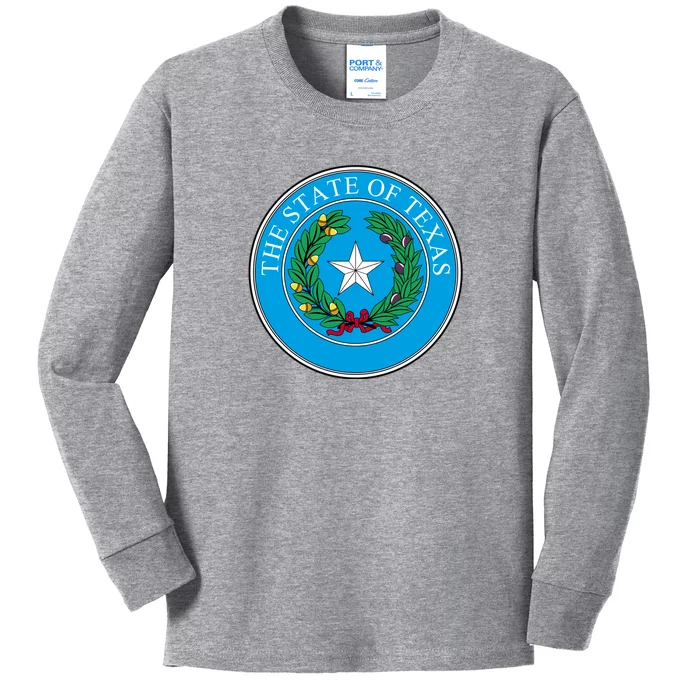 The State Of Texas Seal Kids Long Sleeve Shirt