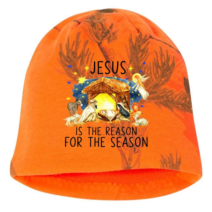 True Story of Jesus Birth Christmas Nativity Catholic Xmas Kati - Camo Knit Beanie