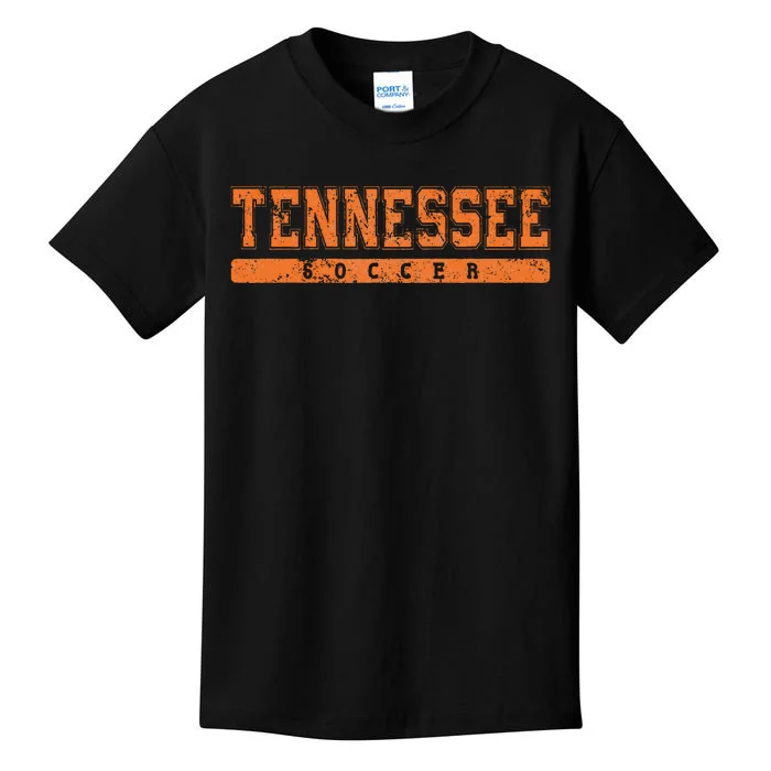 Tennessee Soccer Orange Vintage Text Kids T-Shirt