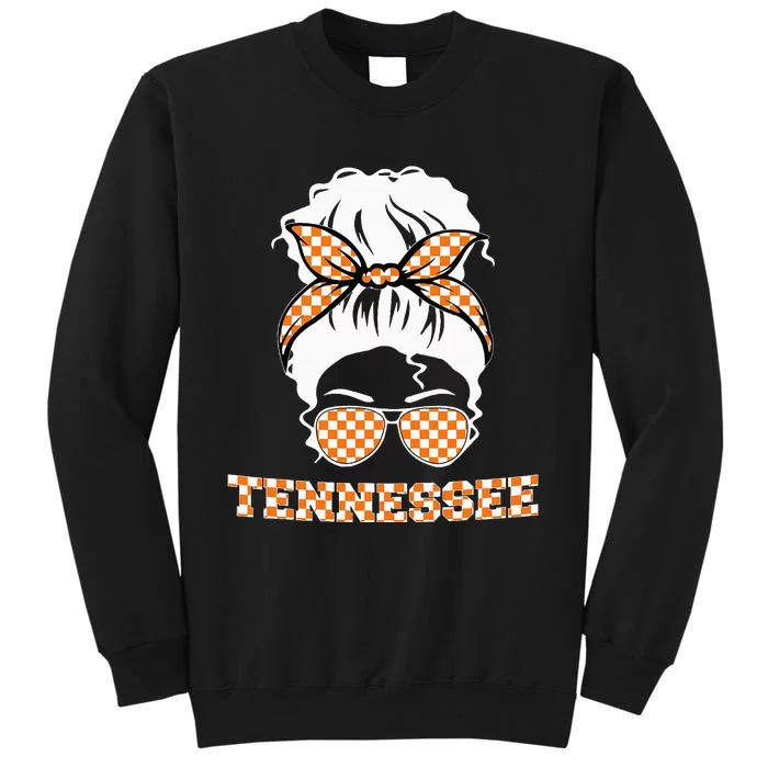 Tennessee State Orange Usa Messy Bun Hair Pride Sweatshirt