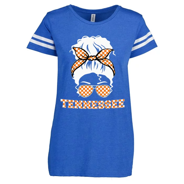 Tennessee State Orange Usa Messy Bun Hair Pride Enza Ladies Jersey Football T-Shirt