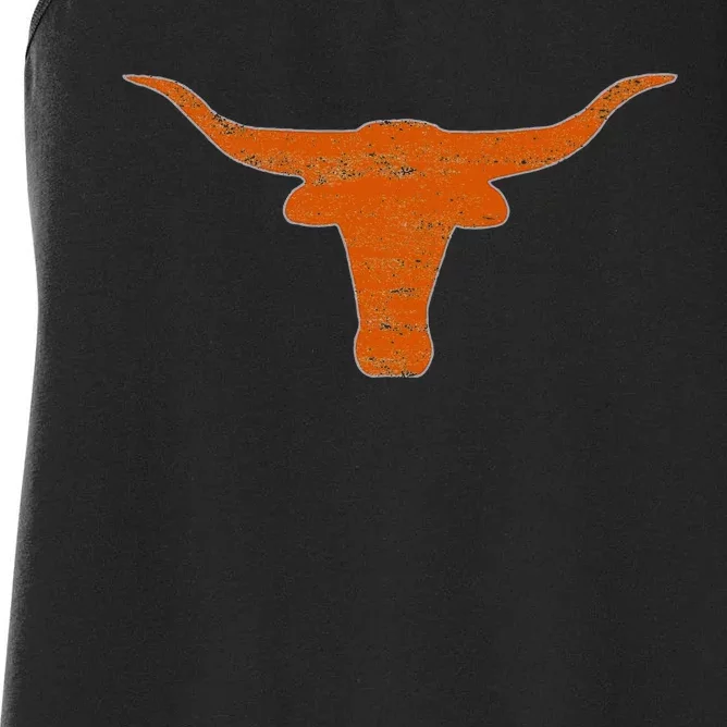 Texas State Of Texas Orange Graphic Women's Racerback Tank