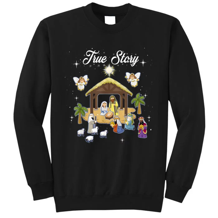 True Story Of Jesus Birth Christmas Nativity Catholic Sweatshirt