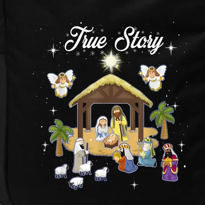 True Story Of Jesus Birth Christmas Nativity Catholic Impact Tech Backpack