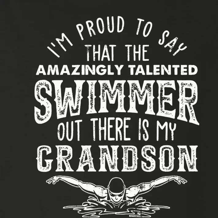 Talented Swimmer Out There Is My Grandson Swimming Toddler Long Sleeve Shirt