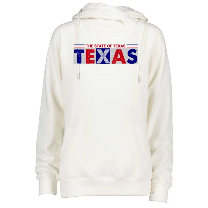 The State Of Texas Logo Womens Funnel Neck Pullover Hood