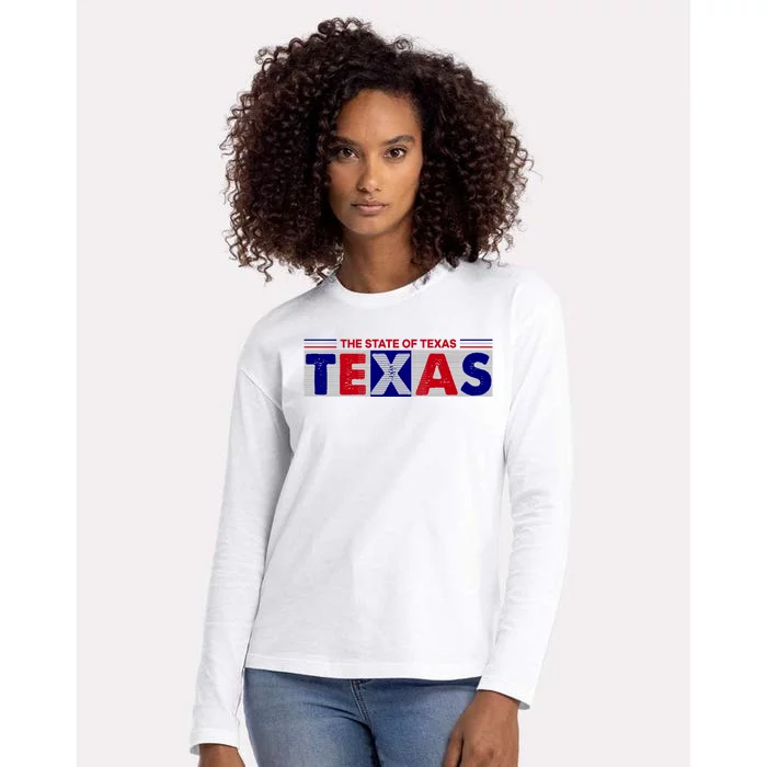 The State Of Texas Logo Womens Cotton Relaxed Long Sleeve T-Shirt