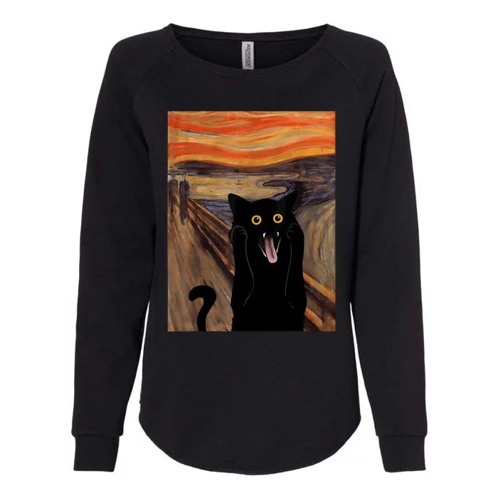 The Scream Picture Munch Cats Mice Parody Womens California Wash Sweatshirt