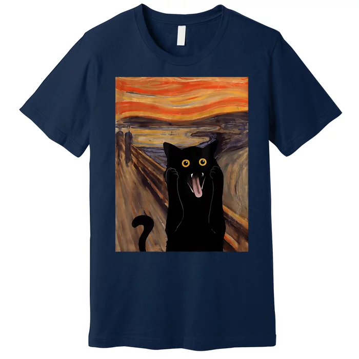 The Scream Picture Munch Cats Mice Parody Premium T-Shirt