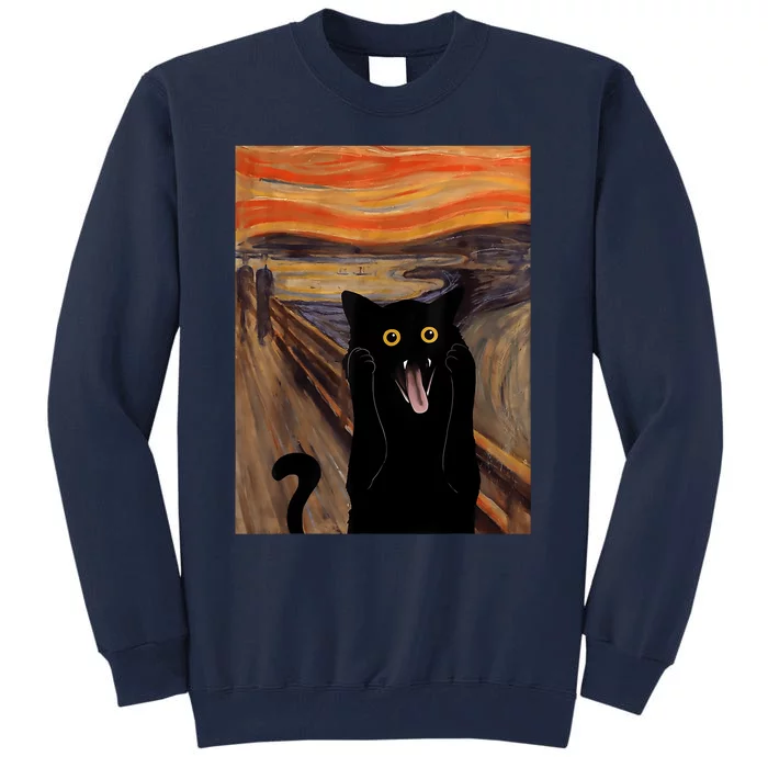 The Scream Picture Munch Cats Mice Parody Tall Sweatshirt