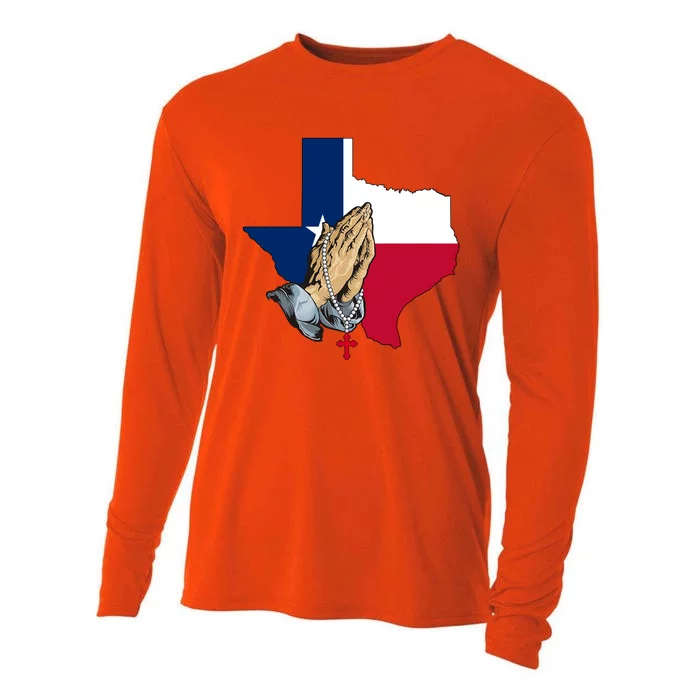 Texas Strong Pray For Uvalde Cooling Performance Long Sleeve Crew