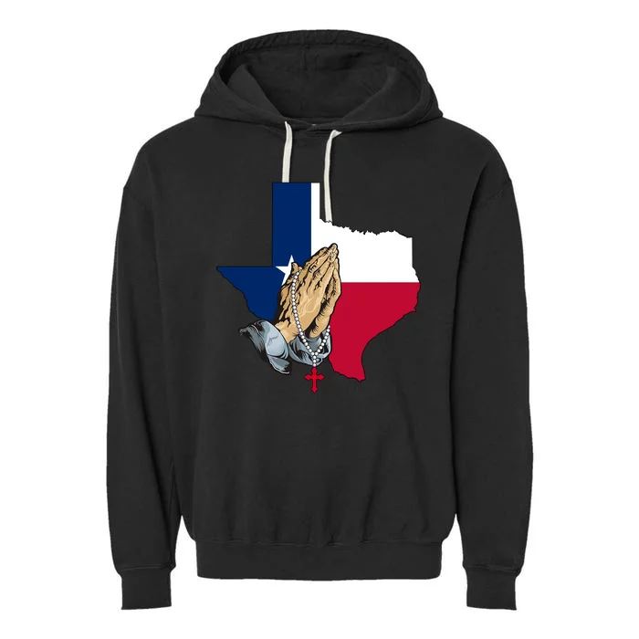 Texas Strong Pray For Uvalde Garment-Dyed Fleece Hoodie