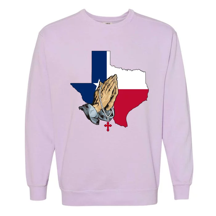 Texas Strong Pray For Uvalde Garment-Dyed Sweatshirt