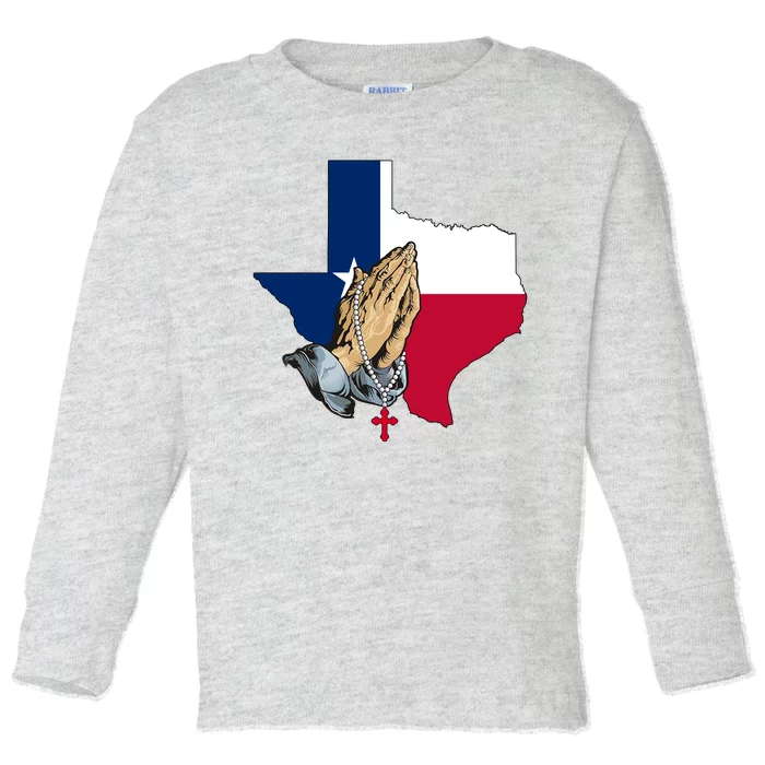 Texas Strong Pray For Uvalde Toddler Long Sleeve Shirt