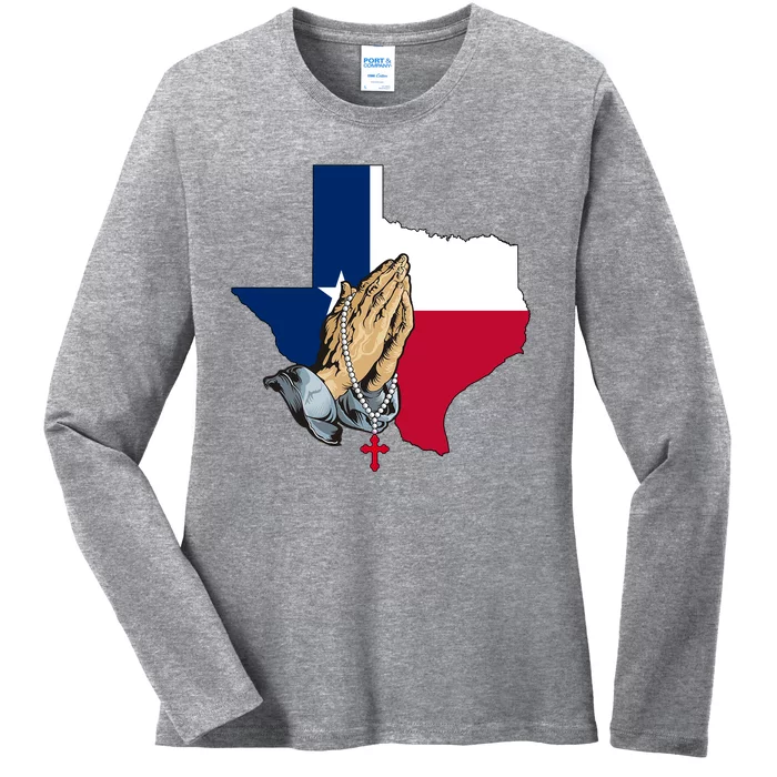 Texas Strong Pray For Uvalde Ladies Long Sleeve Shirt