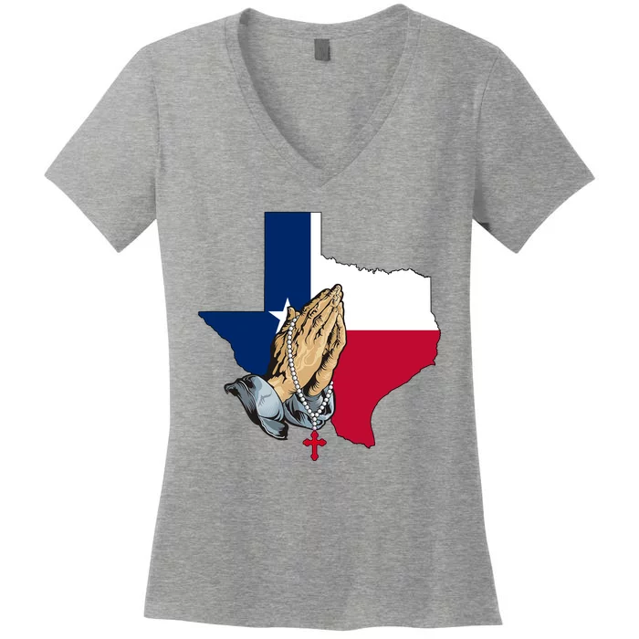 Texas Strong Pray For Uvalde Women's V-Neck T-Shirt