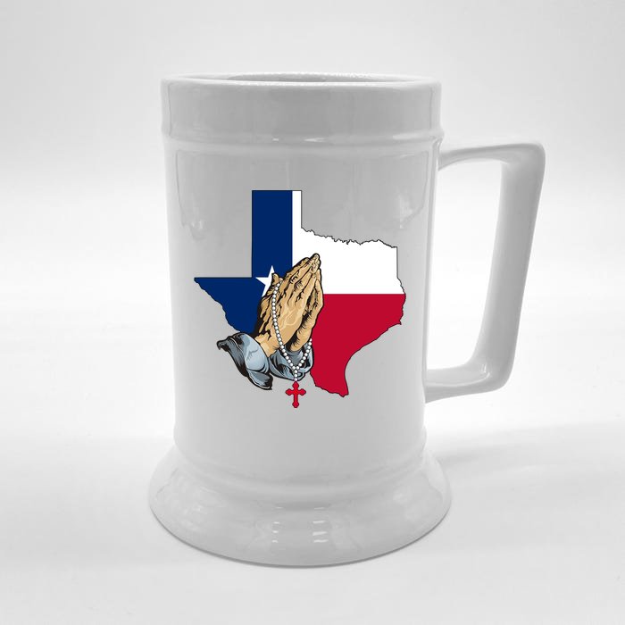 Texas Strong Pray For Uvalde Front & Back Beer Stein