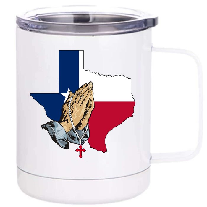 Texas Strong Pray For Uvalde Front & Back 12oz Stainless Steel Tumbler Cup