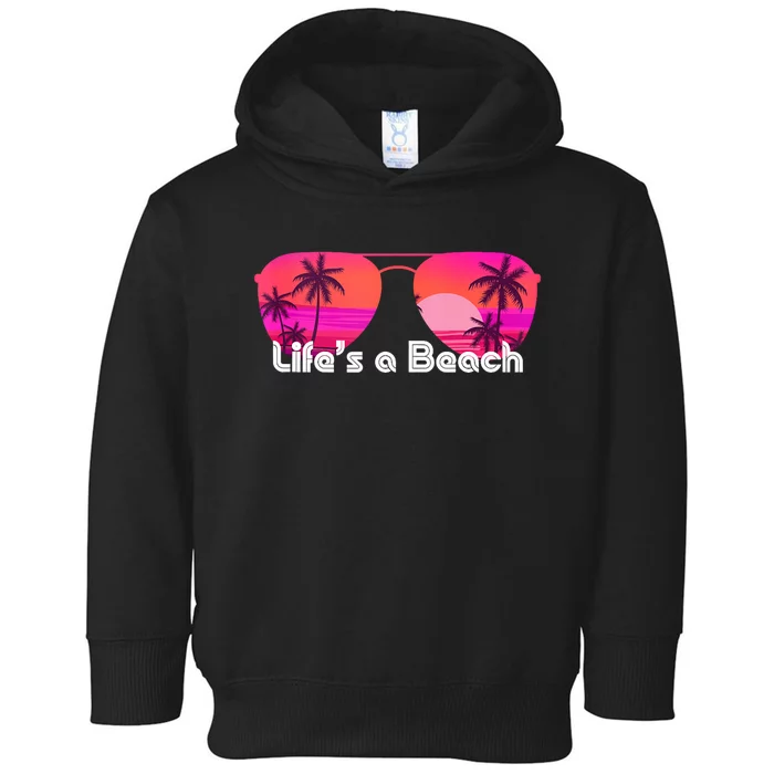 Tropical Sunset Paradise Toddler Hoodie