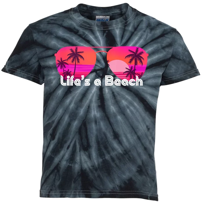 Tropical Sunset Paradise Kids Tie-Dye T-Shirt