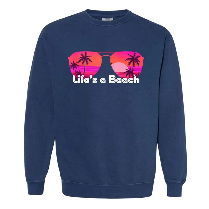 Tropical Sunset Paradise Garment-Dyed Sweatshirt