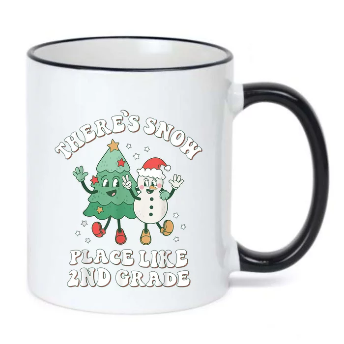 There’s Snow Place Like 2nd Grade Merry Teacher Xmas Snowman Black Color Changing Mug