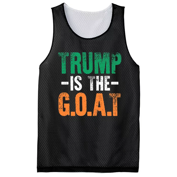 Trump St Patrick's Day Party Gift Donald Trump GOAT Mesh Reversible Basketball Jersey Tank