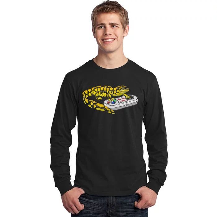 Tiger Salamander Playing Video Game Salamanders Gamers Tall Long Sleeve T-Shirt