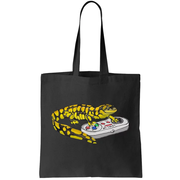 Tiger Salamander Playing Video Game Salamanders Gamers Tote Bag