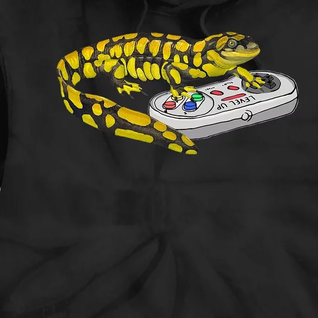 Tiger Salamander Playing Video Game Salamanders Gamers Tie Dye Hoodie