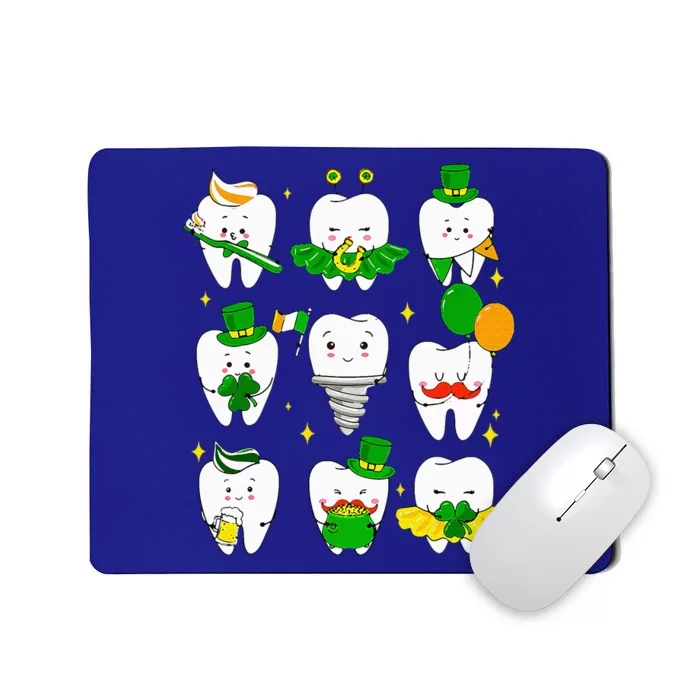 Teeth St Patrick Dentist Dental Assistant Irish Leprechaun Mousepad