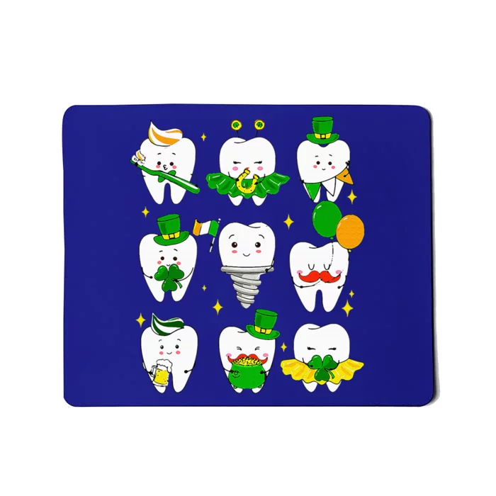 Teeth St Patrick Dentist Dental Assistant Irish Leprechaun Mousepad