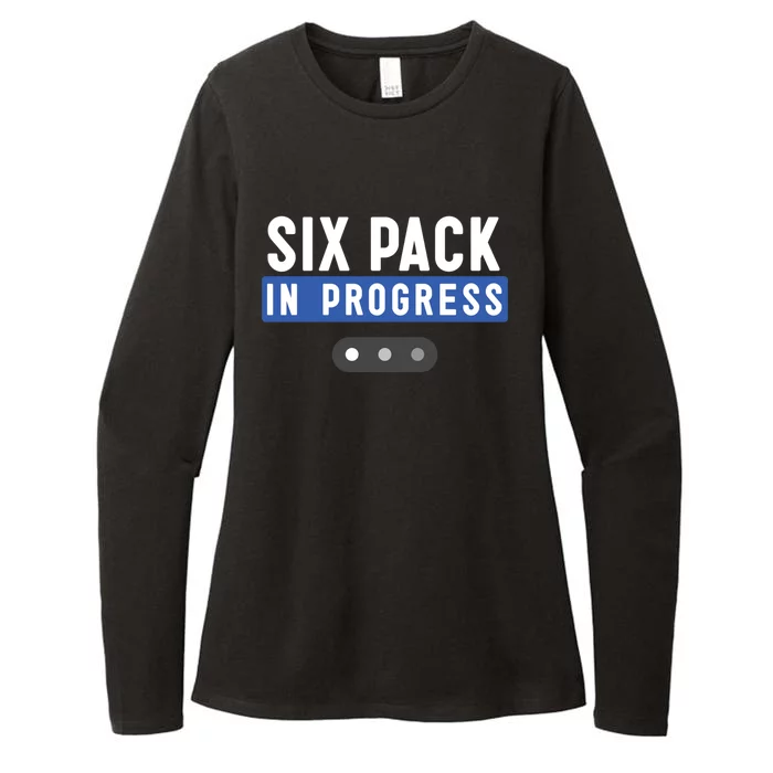 Trendy Six Pack In Progress Loading Bar Fitness Humor Gift Womens CVC Long Sleeve Shirt