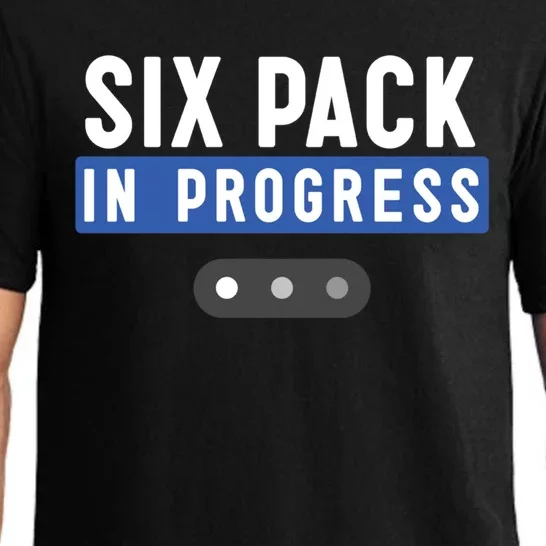 Trendy Six Pack In Progress Loading Bar Fitness Humor Gift Pajama Set