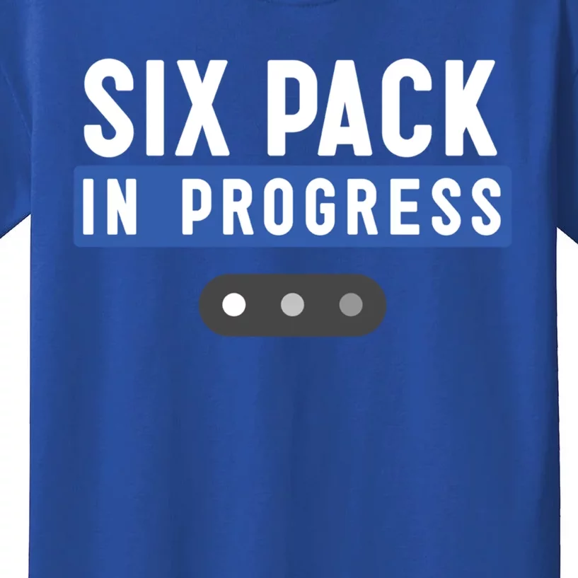 Trendy Six Pack In Progress Loading Bar Fitness Humor Gift Kids T-Shirt