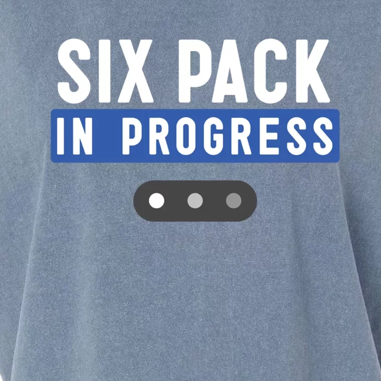 Trendy Six Pack In Progress Loading Bar Fitness Humor Gift Garment-Dyed Women's Muscle Tee