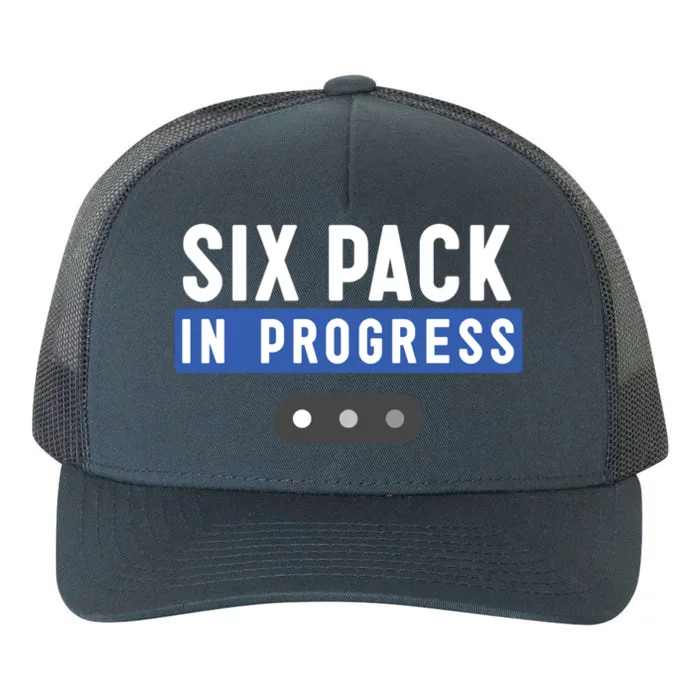 Trendy Six Pack In Progress Loading Bar Fitness Humor Gift Yupoong Adult 5-Panel Trucker Hat