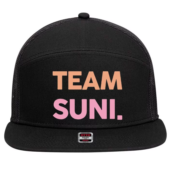 Team Suni Proud Family Surname Last Name 7 Panel Mesh Trucker Snapback Hat