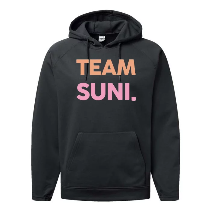 Team Suni Proud Family Surname Last Name Performance Fleece Hoodie