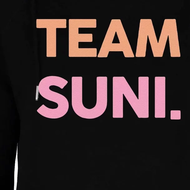 Team Suni Proud Family Surname Last Name Womens Funnel Neck Pullover Hood