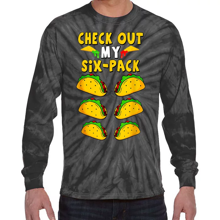 Taco Six Pack Mexican Fiesta Cinco De Mayo Tie-Dye Long Sleeve Shirt