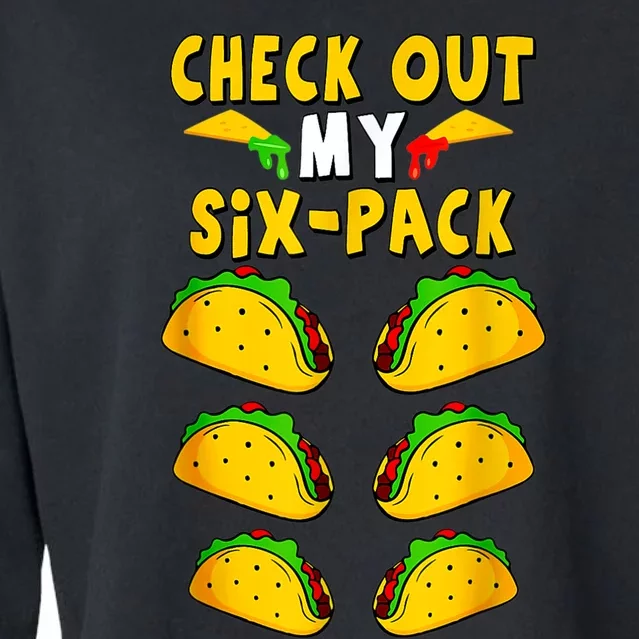 Taco Six Pack Mexican Fiesta Cinco De Mayo Cropped Pullover Crew