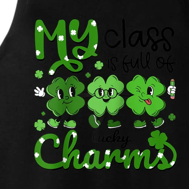 Teacher St Patricks Day My Class Is Full Of Lucky Charms Ladies Tri-Blend Wicking Tank