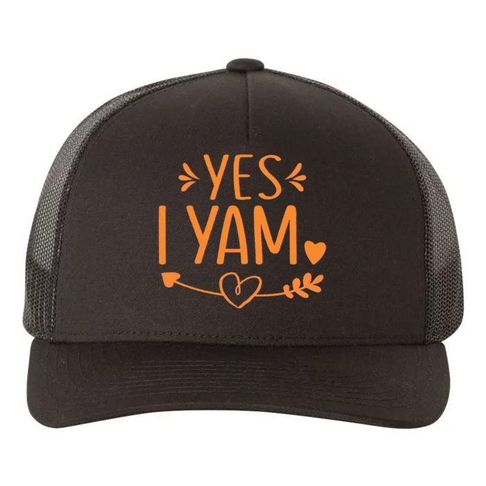 Thanksgiving Sweet Potato Yes I Yam Yupoong Adult 5-Panel Trucker Hat