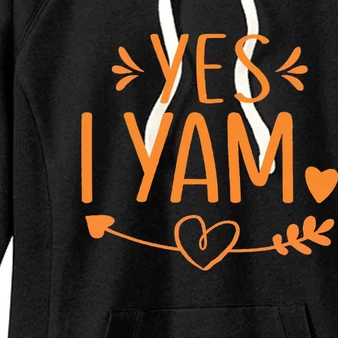 Thanksgiving Sweet Potato Yes I Yam Women's Fleece Hoodie