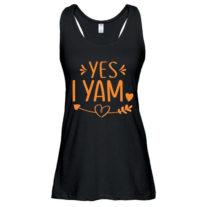 Thanksgiving Sweet Potato Yes I Yam Ladies Essential Flowy Tank